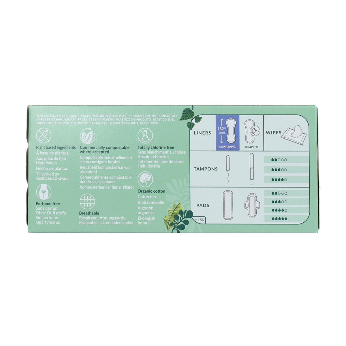 Ultradunne inlegkruisjes van 100% biologisch katoen Natracare 22 stuks