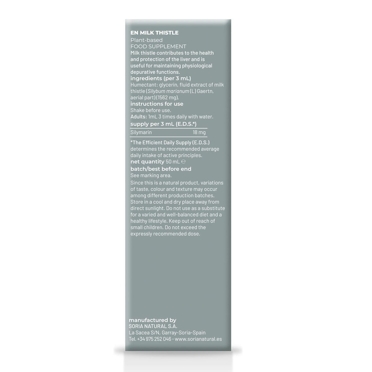 2x-pakket Mariadistelextract Soria Natural, 50 ml