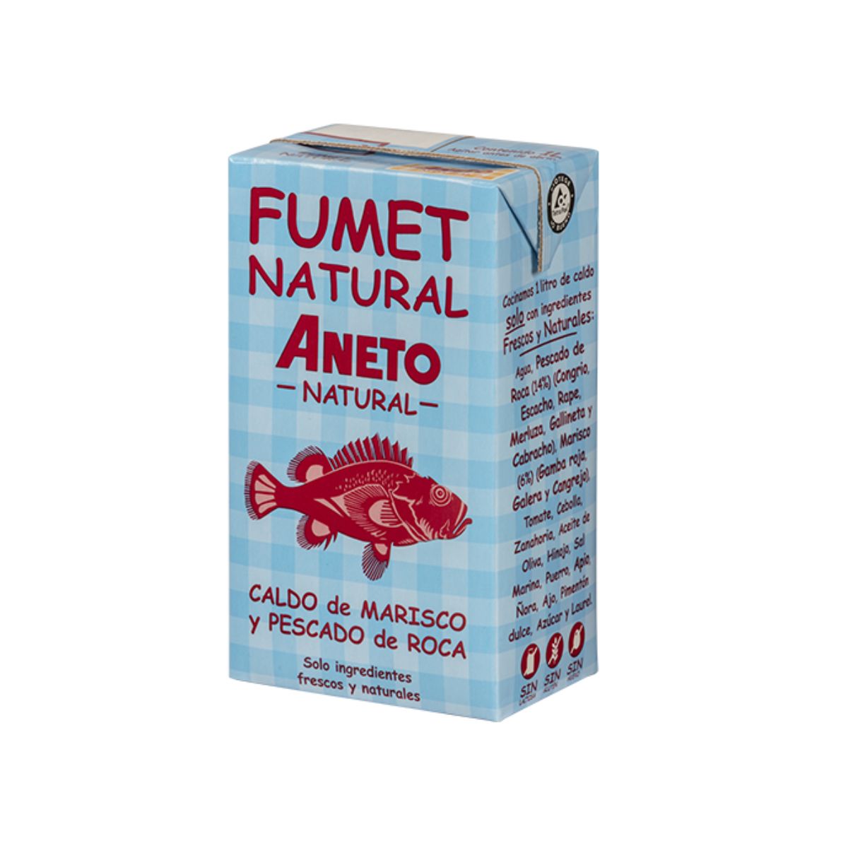 Bouillon naturel Aneto Fumet de poisson et fruits de mer Aneto 1 L