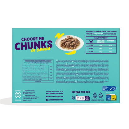 Multipack 24 x 85 g Brokjes in saus Edgard & Cooper natvoer