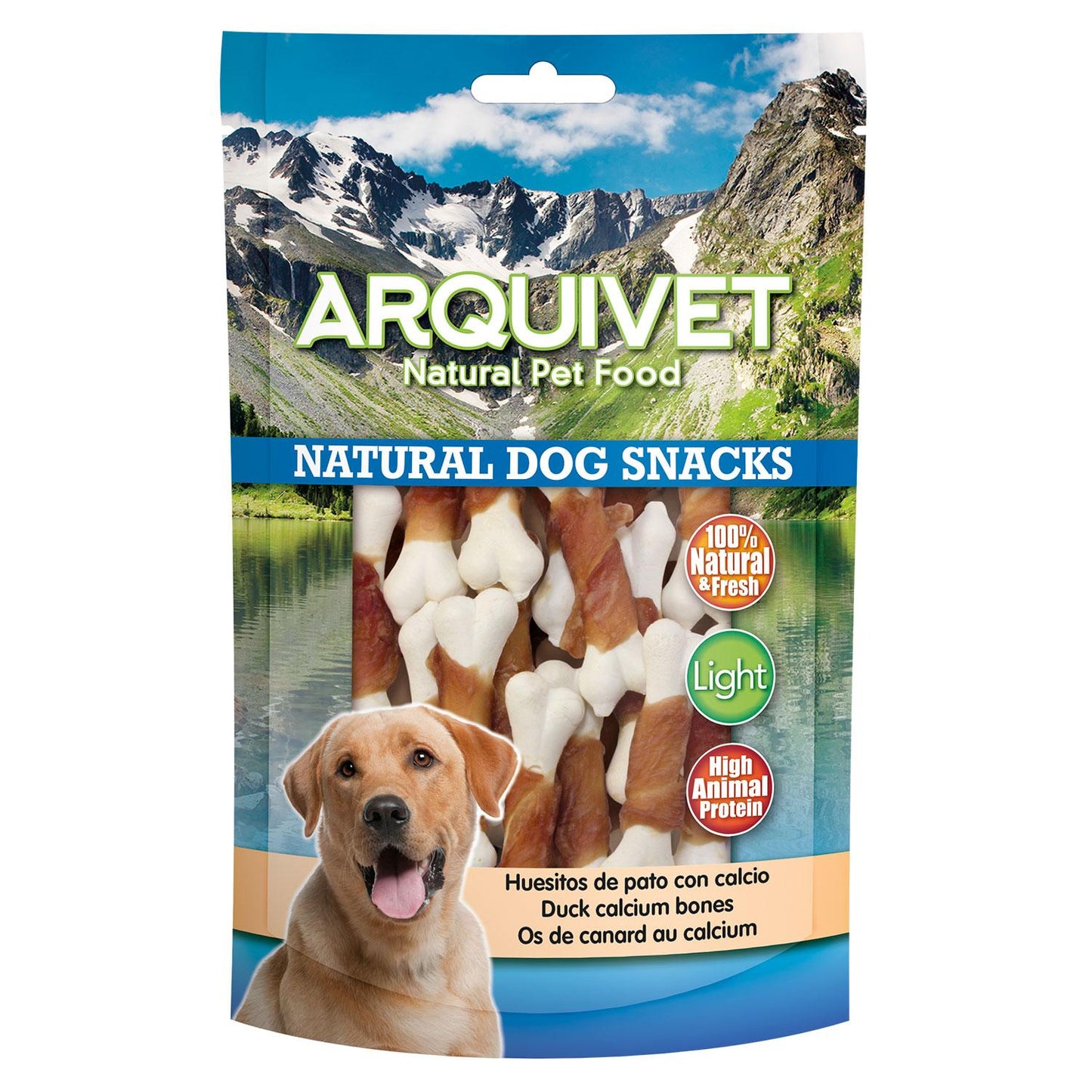 Natural dog snack Arquivet duck bones with calcium 100 g