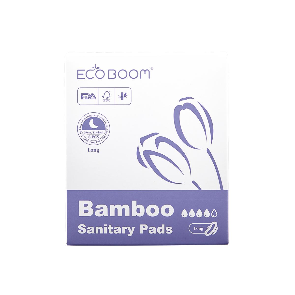 Compresse en fibre de bambou biodégradable Super Ecoboom 8 unités