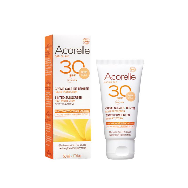 Acorel Zonnecrème voor het gezicht met kleur Gold SPF30 50 ml