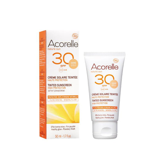 Acorel Zonnecrème voor het gezicht met kleur Gold SPF30 50 ml