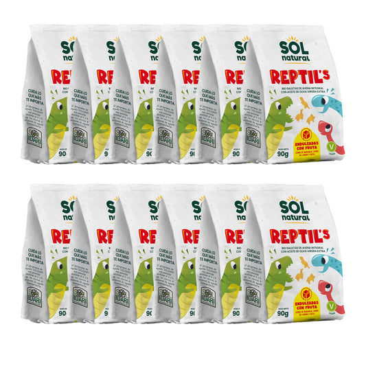 Zestaw 12x ciasteczka dla dzieci z owsa i owoców Bio Sol Natural 90 g