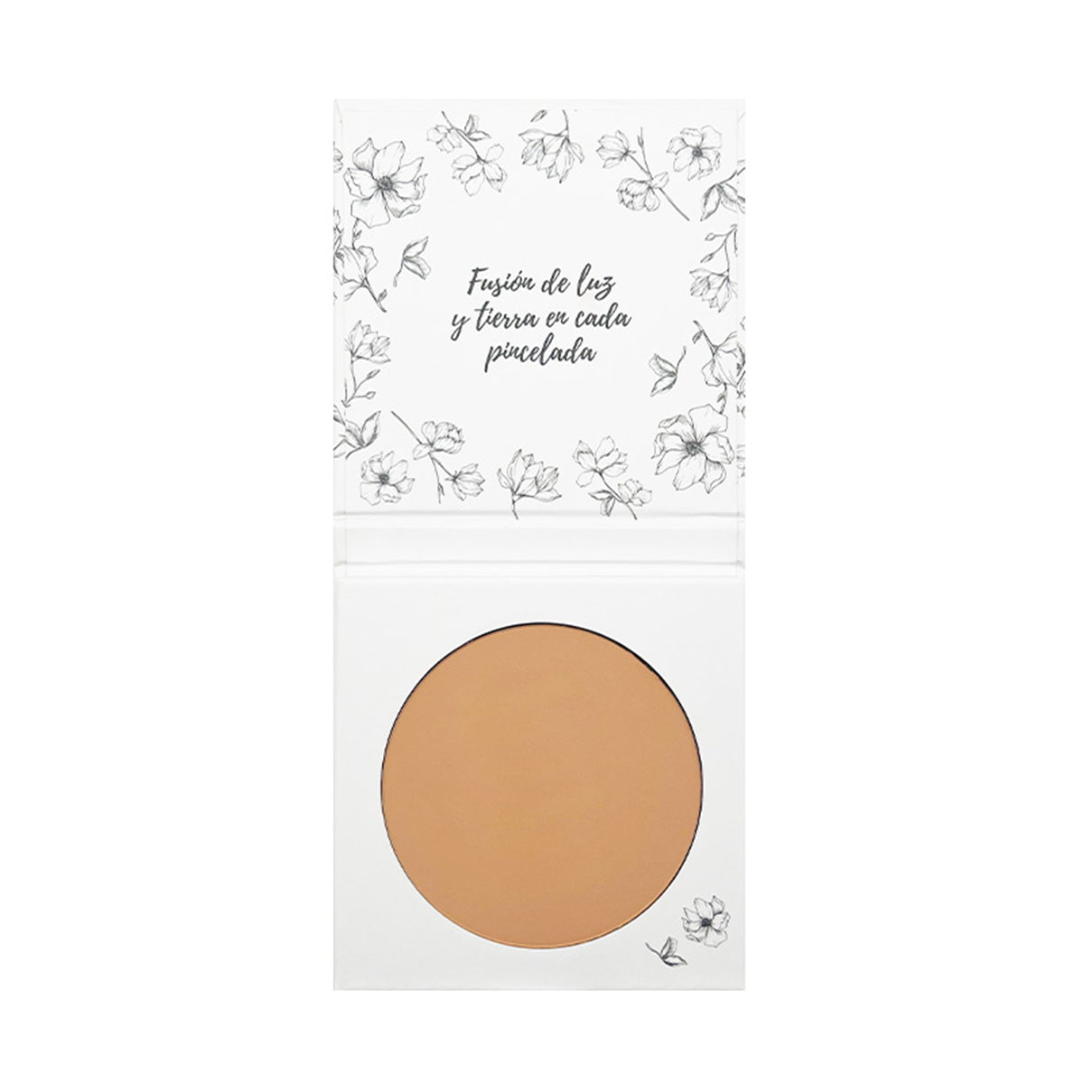 Puder kompaktowy 01 Arena Algarve, nieskazitelne wykończenie, z dziką różą i masłem shea,  NaturaBio Cosmetics, 30 ml
