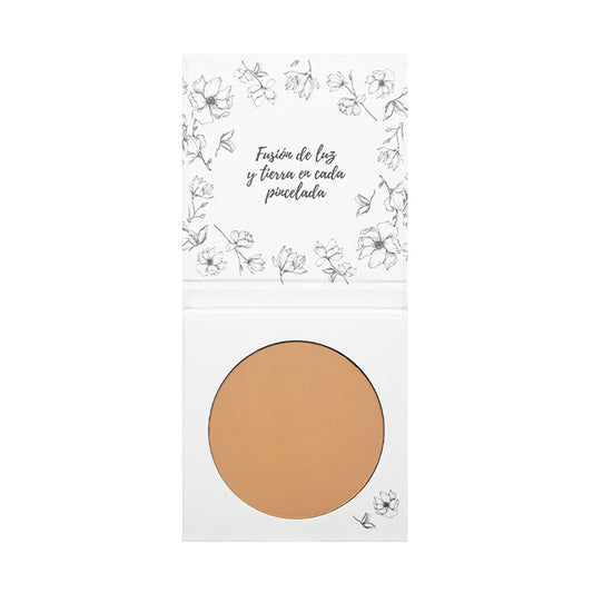 Algarve Sand 01 Compact Powder Makeup, Flawless Finish, With Rosehip and Shea Butter, NaturaBio Cosmetics, 30 ml
