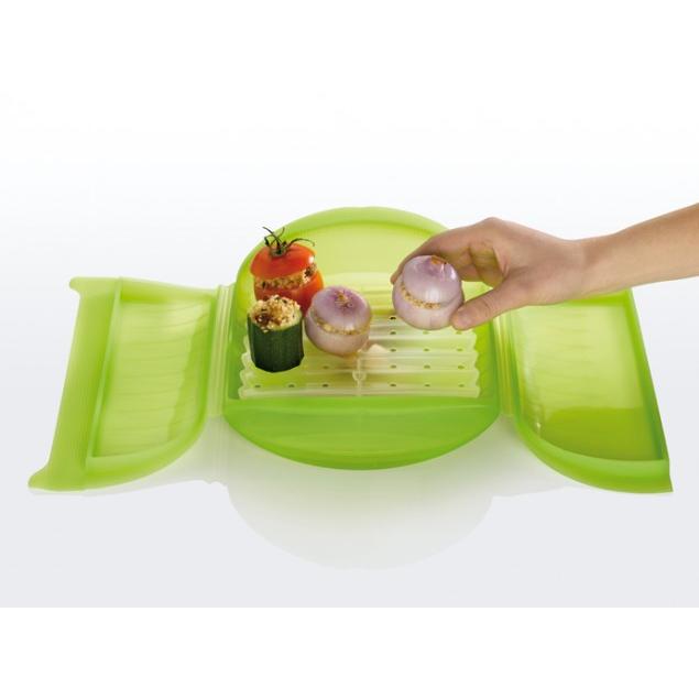 Stoomkoker met bakje voor 3-4 personen Lékué