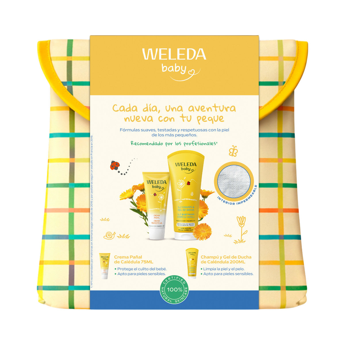 Neceser de Verano Weleda Baby Crema Pañal 75 ml + Gel Champú 200 ml