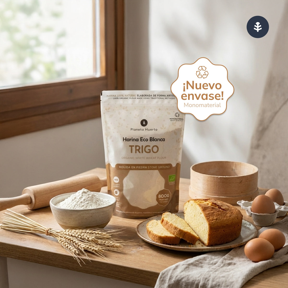 Witte tarwemeel Eco Planeta Huerto 800 g