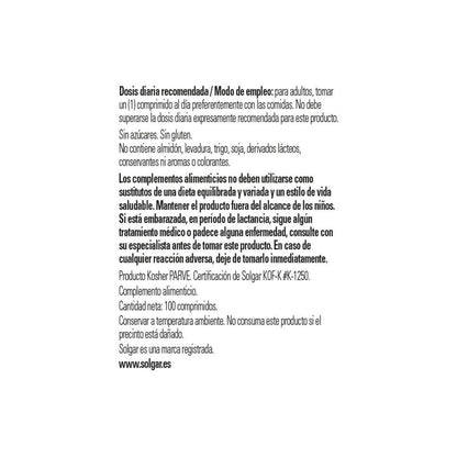 Vitamine B12 100 mcg Solgar 100 tabletten