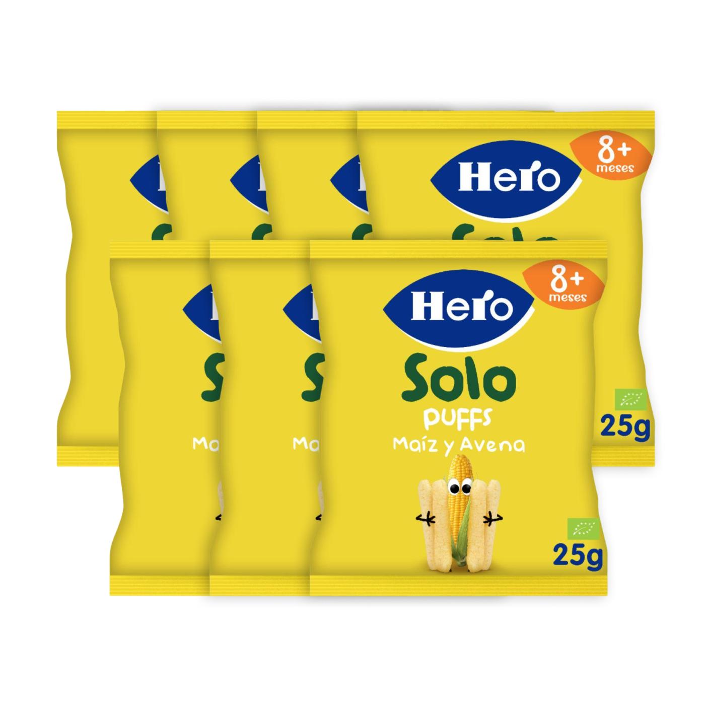 Pack x7 snacks au maïs et à l'avoine bio 25 g - Hero Solo