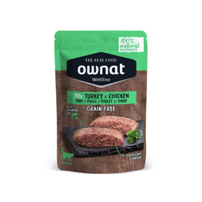 Ownat Wetline Kalkoen en Kip Grain Free katten 85 g