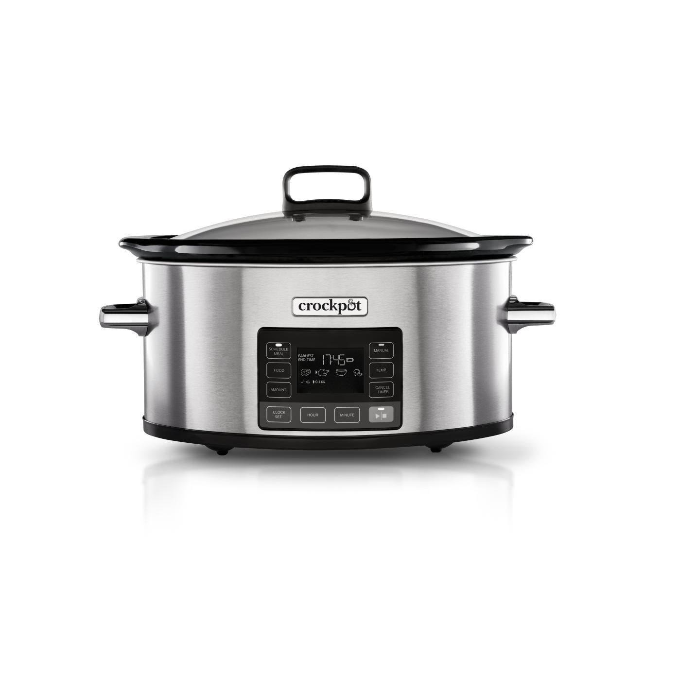 Crockpot cyfrowy wolnowar Timeselect 5,6 l CSC066X (odnowiony)