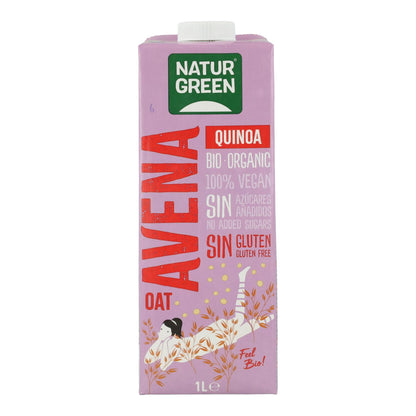 Glutenfreies Bio-Getränk aus Hafer und Quinoa NaturGreen 1 l