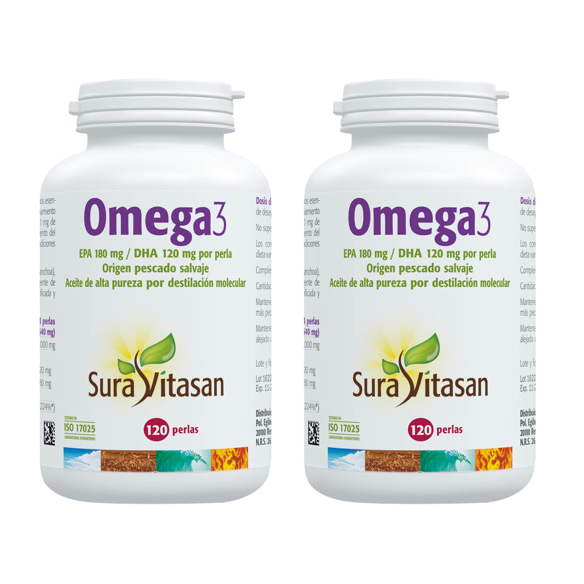 2-pack Omega 3, Sura Vitasan, 120 kapslar
