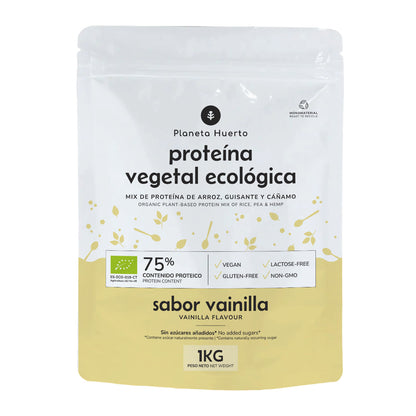 Pflanzliches Eiweiß Eco 75% Vanille Planeta Huerto 1Kg