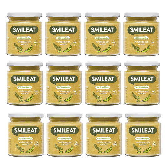 Lot de 12 petits pots de légumes au quinoa bio Smileat, 230 g