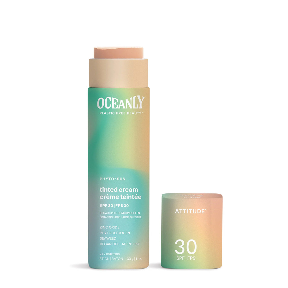 Oceanly - PHYTO-SUN Sunscreen Face Cream - Tinted SPF 30, Attitude, 30 g