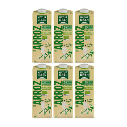 Pack 6 x Boisson au riz sans sucres ajoutés NaturGreen 1 L