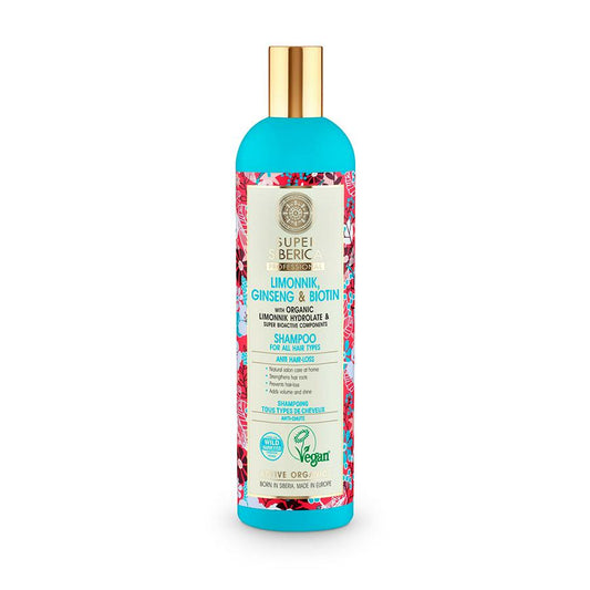 Shampooing pour tous types de cheveux à la schizandra, au ginseng et à la biotine Natura Siberica 400 ml