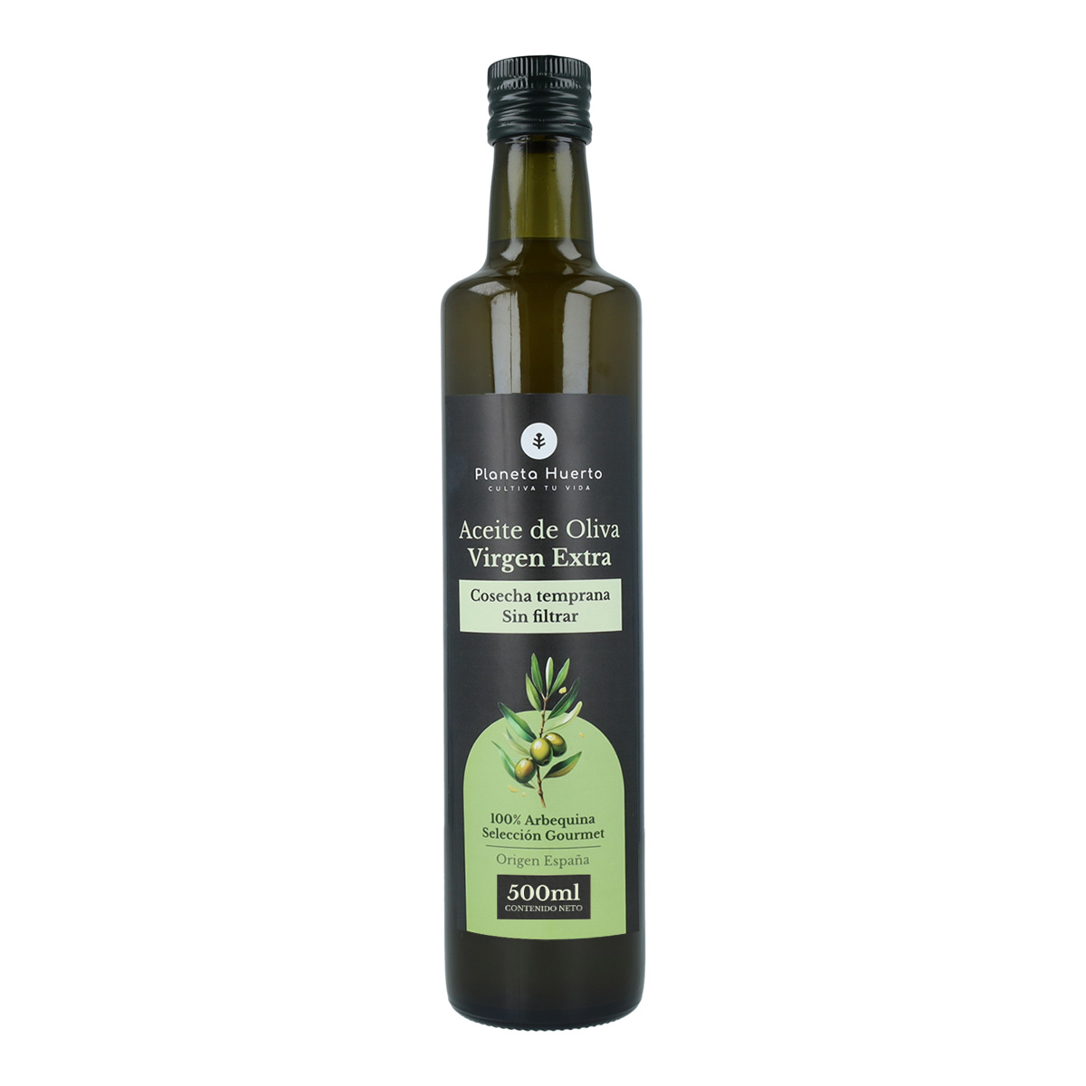 Pakket van 3 ongefilterde extra vierge olijfolie van vroege oogst Planeta Huerto 500 ml