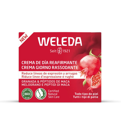 Verstevigende dagcrème met granaatappel en maca-peptiden Weleda 40 ml