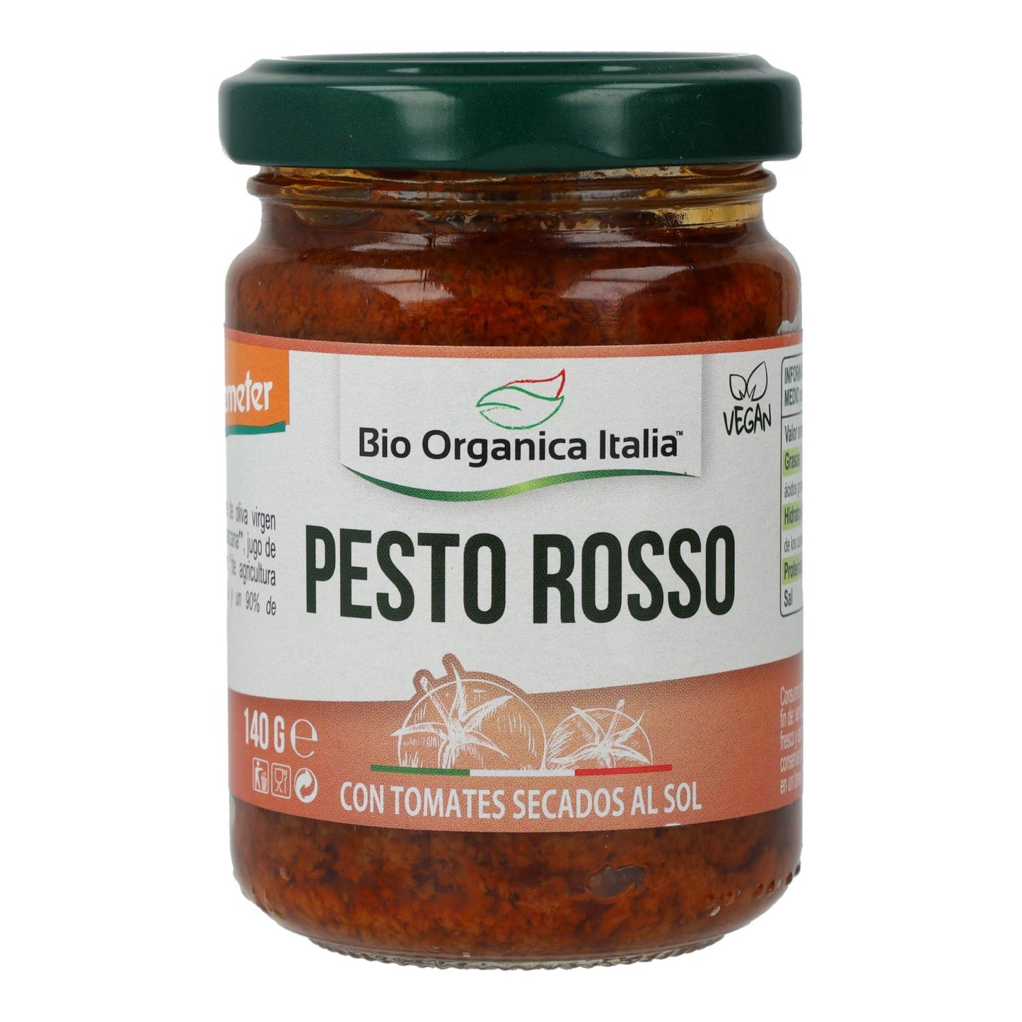 Pesto Rosso de tomates séchées bio d'Italie 140 g