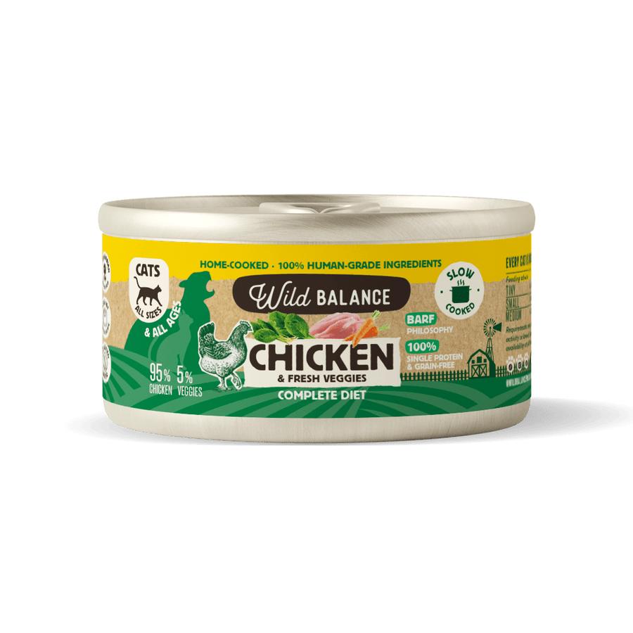 Blik BARF-kip voor katten Wild Balance 120 g