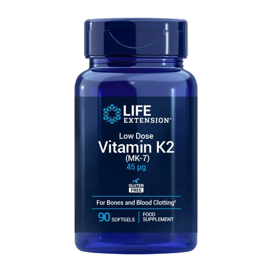 Low-Dose Vitamin K2 (MK-7) 45 mcg, Life Extension 90 capsules