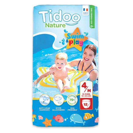 Pieluchy do kąpieli Swimmers T4 (8-15 kg) Tidoo 12 sztuk