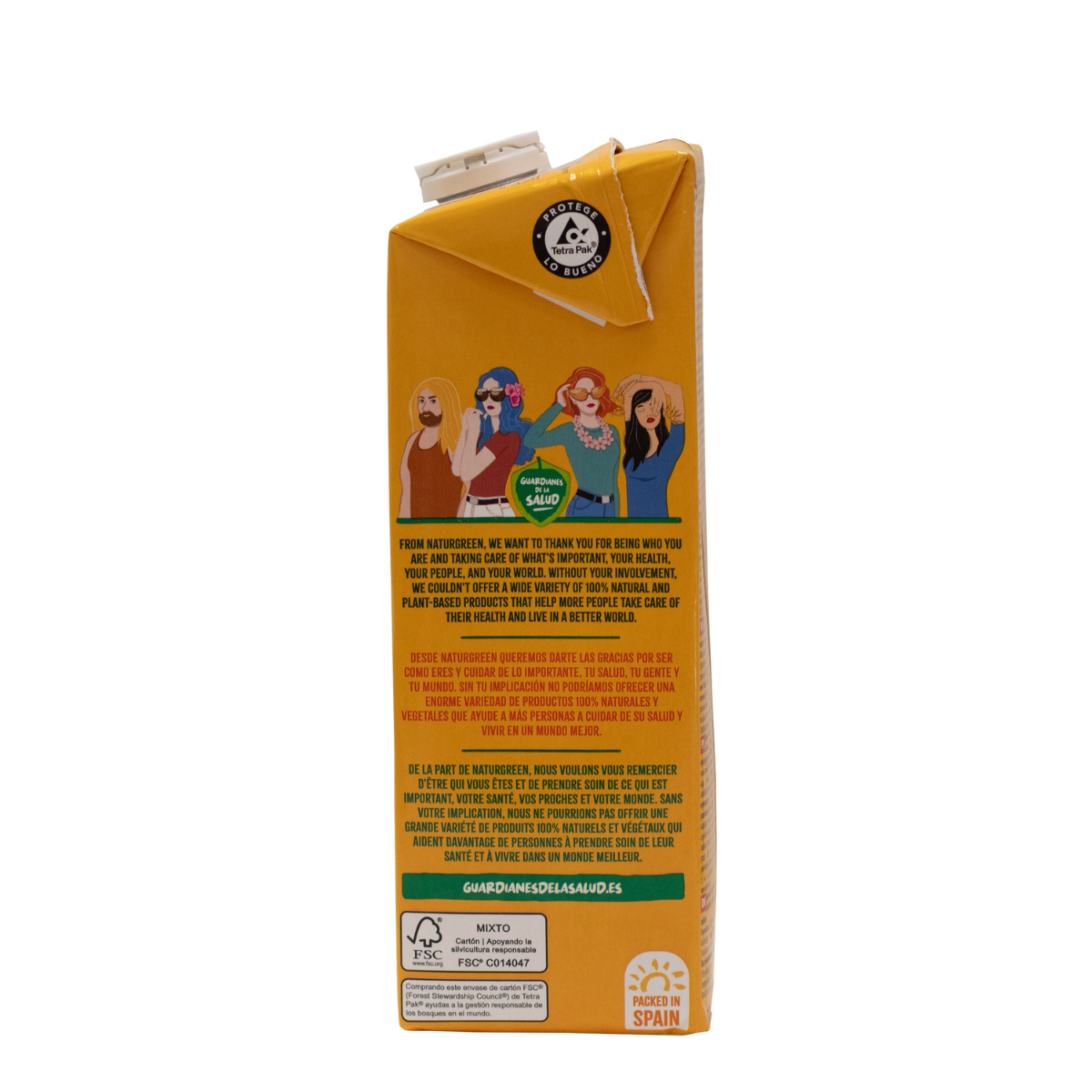 Plantaardige drank Oat/Haver zonder toegevoegde suikers calcium Naturgreen 1 liter