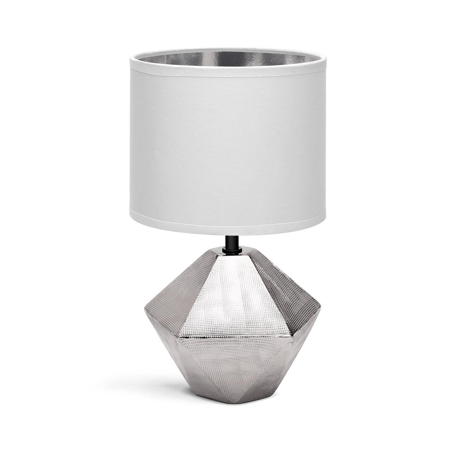 Ceramic table lamp E14 Silver Large size