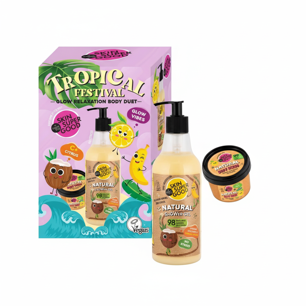 Duo corpo «Festival Tropical» Skin Super Good 250 ml/100 ml