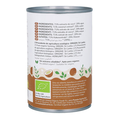 Kokosnootcrème ECO Planeta Huerto 400 ml