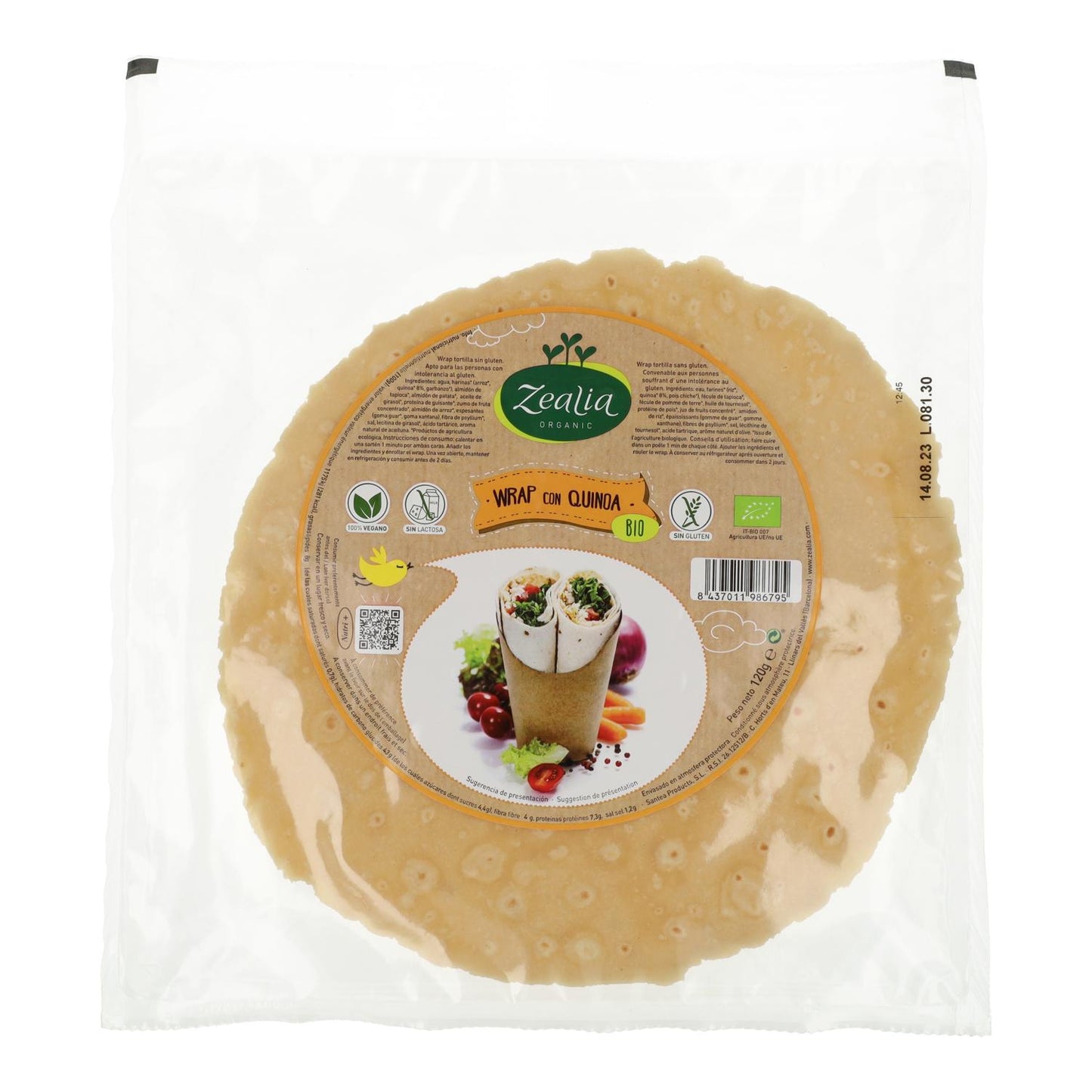 Wrap Quinoa BIO glutenfri Zealia 180 g