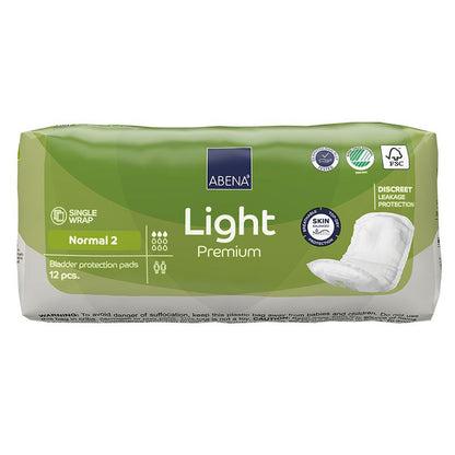 Serviettes hygiéniques Incontinence Light Premium Normal 2 Abena 12 unités