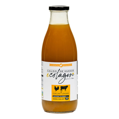 Biologische bottenbouillon met kurkuma en gember Ecolagen 1 l