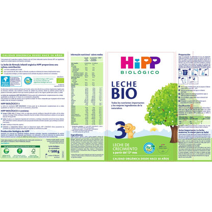 Följmjölk 3 bio +12 månader HiPP 500 g