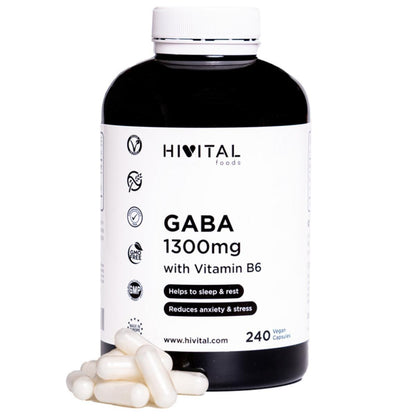 Gaba 1300 mg 240 veganska kapslar Hivital