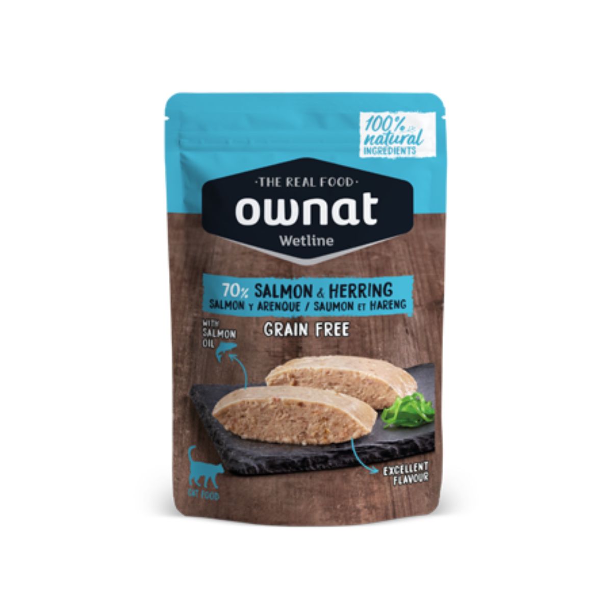 Ownat Wetline Łosoś i śledź Grain Free dla kotów 85 g