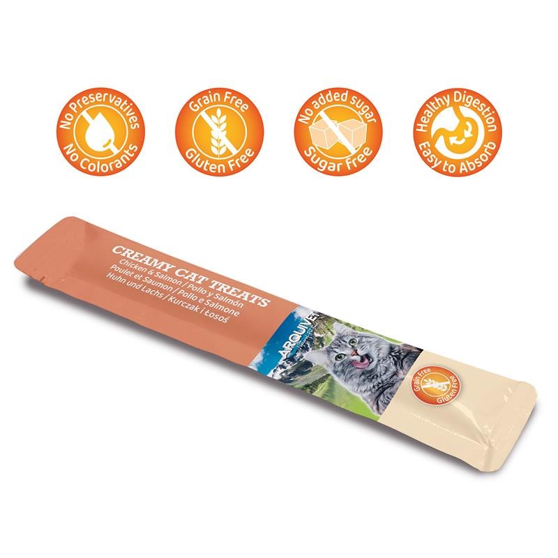 Arquivet Creamy Chicken and Salmon Cat Treats 5x14 g