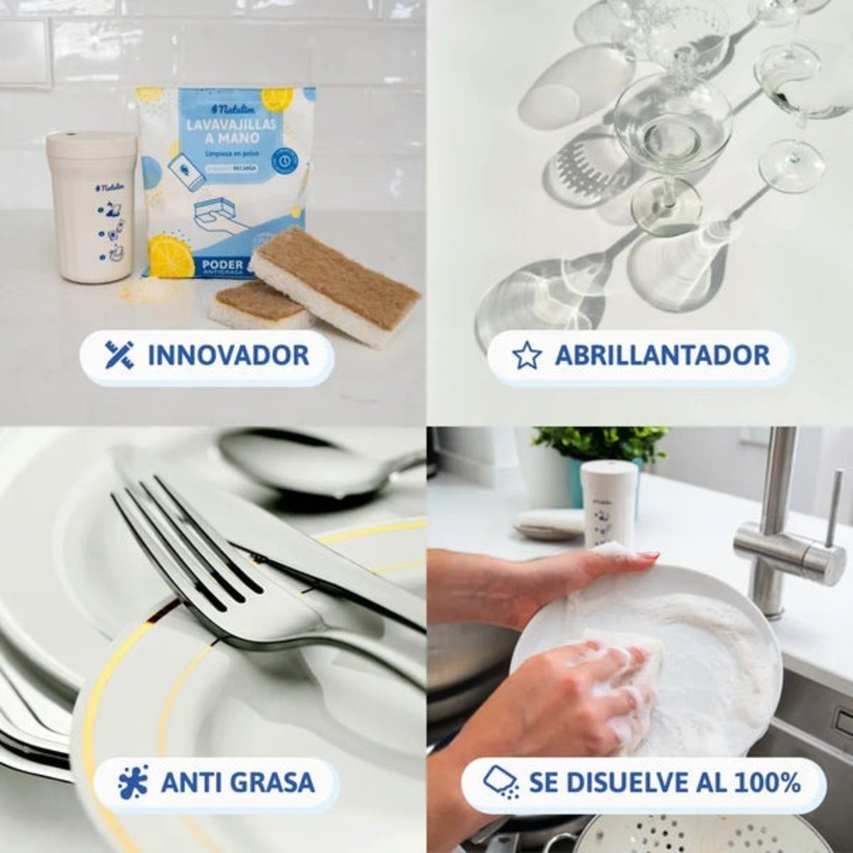 Poudre à vaisselle à la main au citron Natulim 250 g