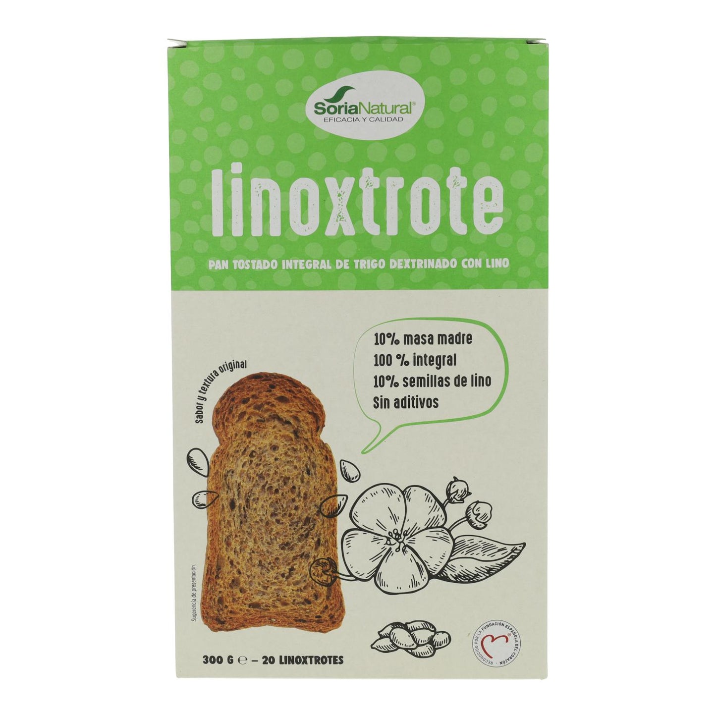 Pan Linoxtrote Integral Soria Natural 300 g
