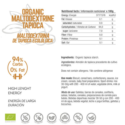 Ekologisk maltodextrin från tapioka: Energy Feelings 500 g