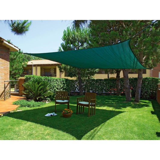 Tenda a vela permeabile Sunnet kit quadrato 3,6x3,6 m verde