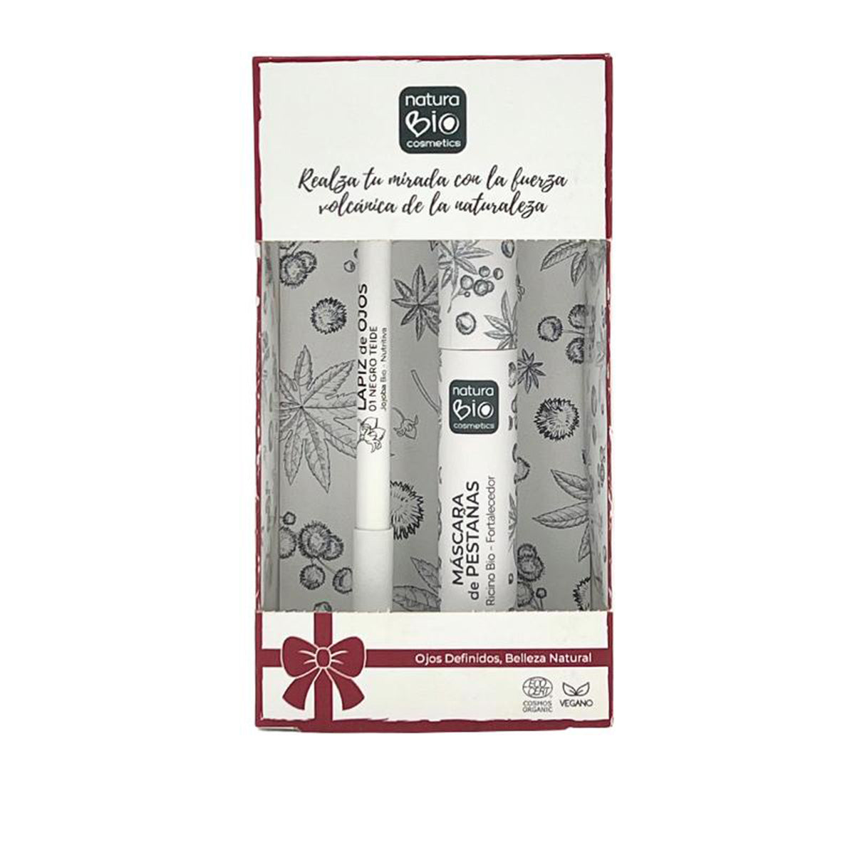 Zestaw upominkowy Duo do makijażu oczu NaturaBio Cosmetics, czarny kredka do oczu + czarny tusz do rzęs zwiększający objętość, Natubio Cosmetics