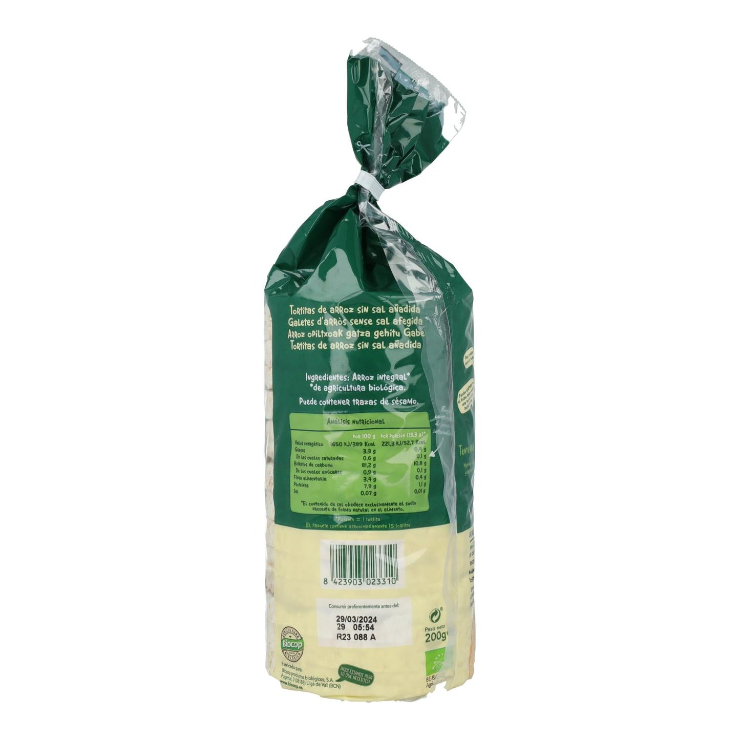 Galettes de riz sans sel Biocop 200 g
