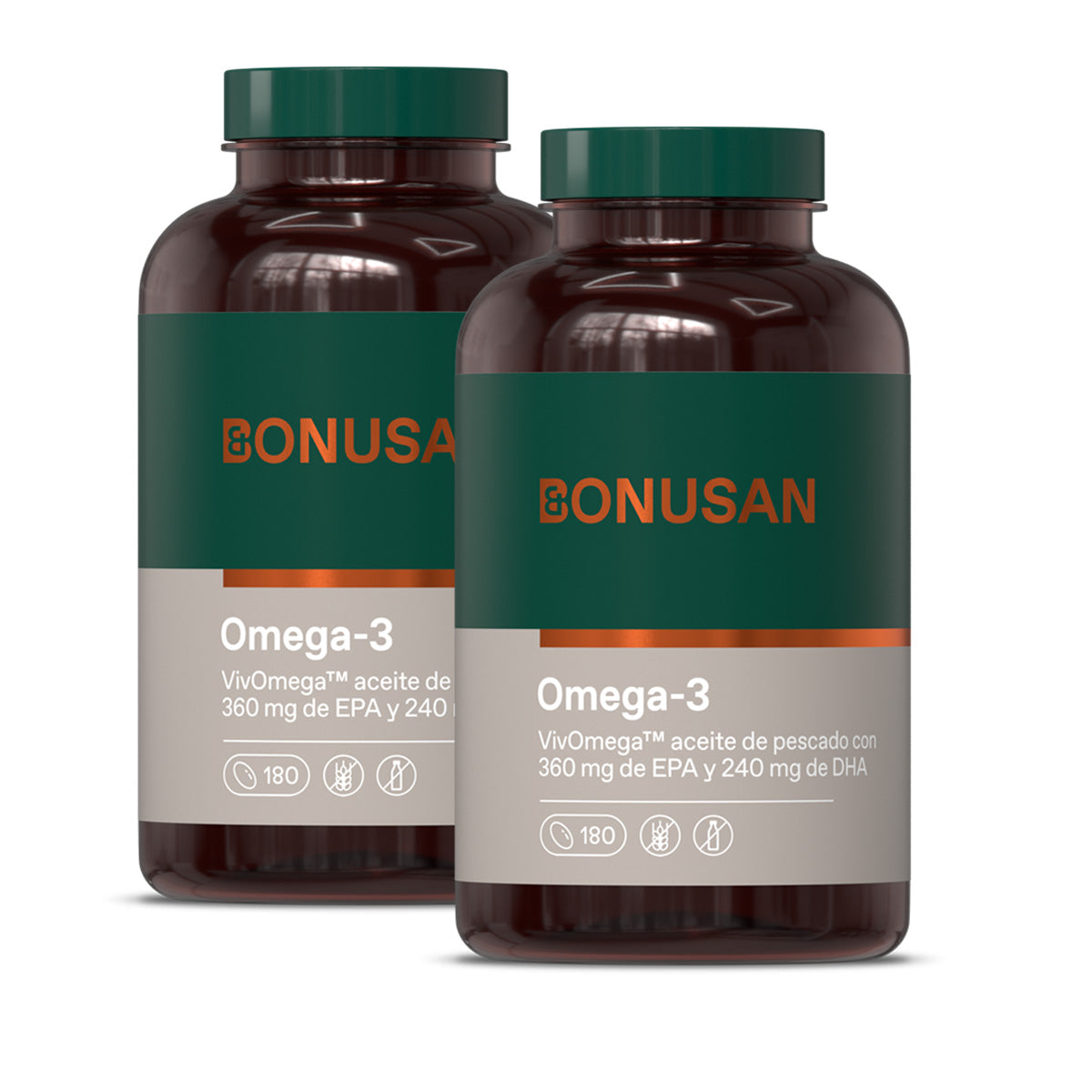 Pack of 2x Omega-3 Bonusan 180 capsules
