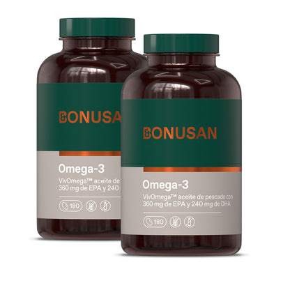 Pack of 2x Omega-3 Bonusan 180 capsules